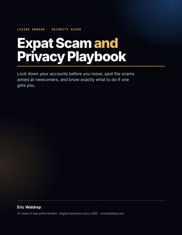 Cover of the Expat Scam and Privacy Playbook by Eric Waldrep